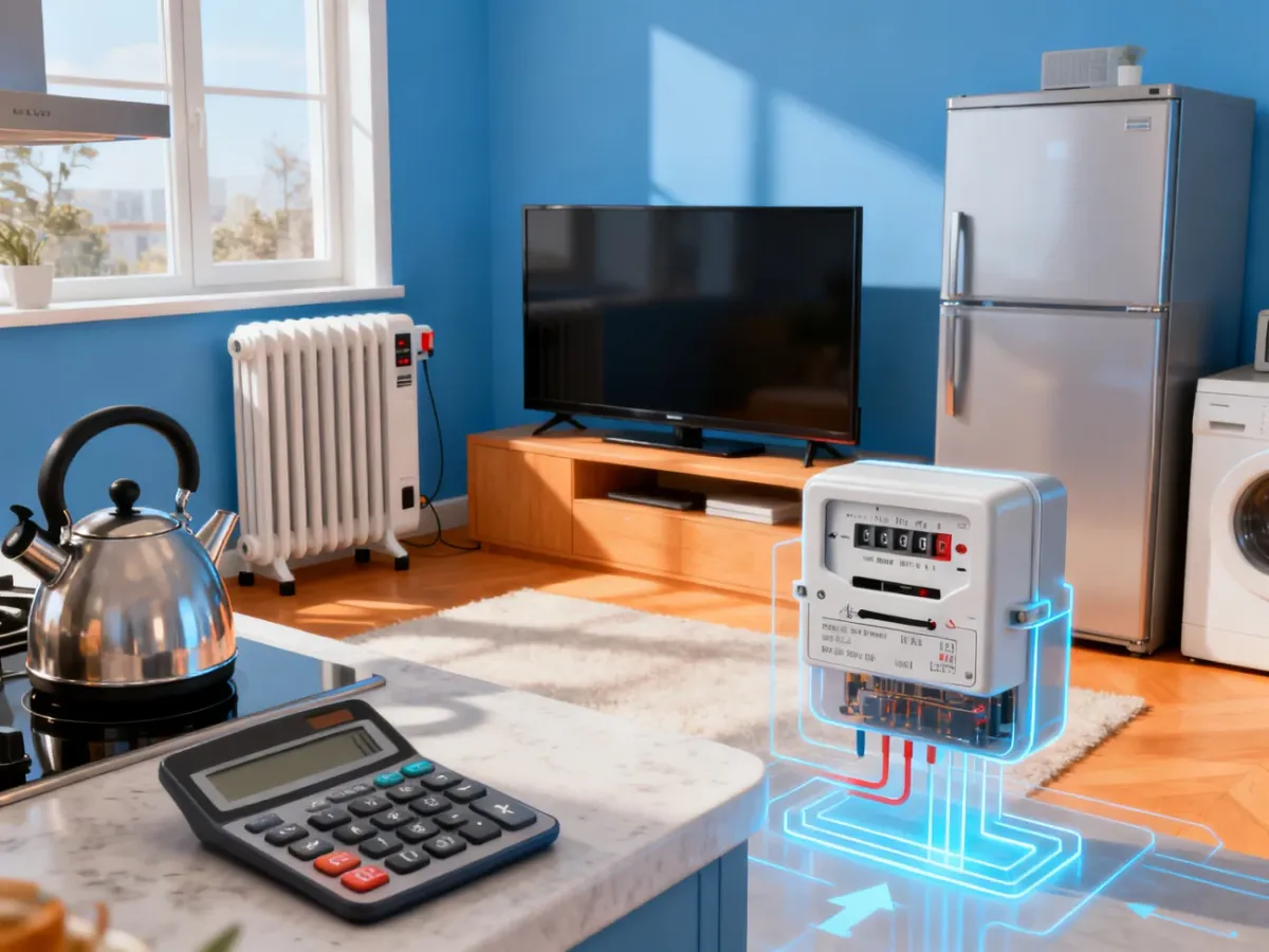 Domowe urządzenia elektryczne używane do przykładowego obliczania zużycia energii