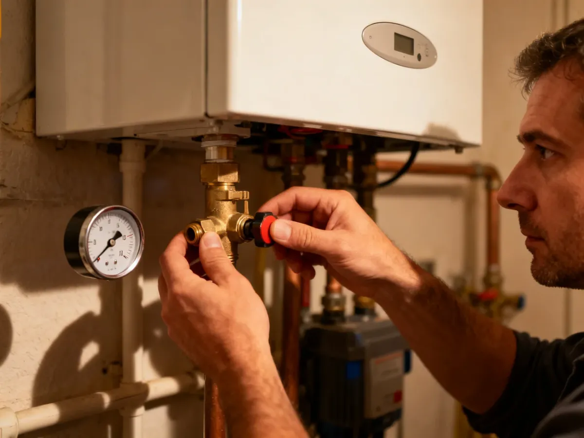 Powolne napełnianie instalacji CO przez zawór pod kotłem