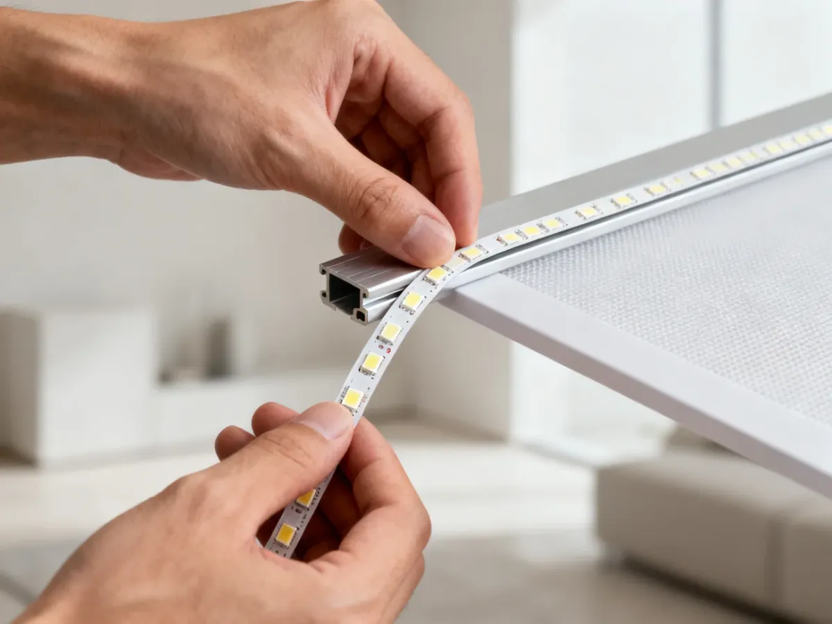 Montaż taśmy LED w profilu aluminiowym
